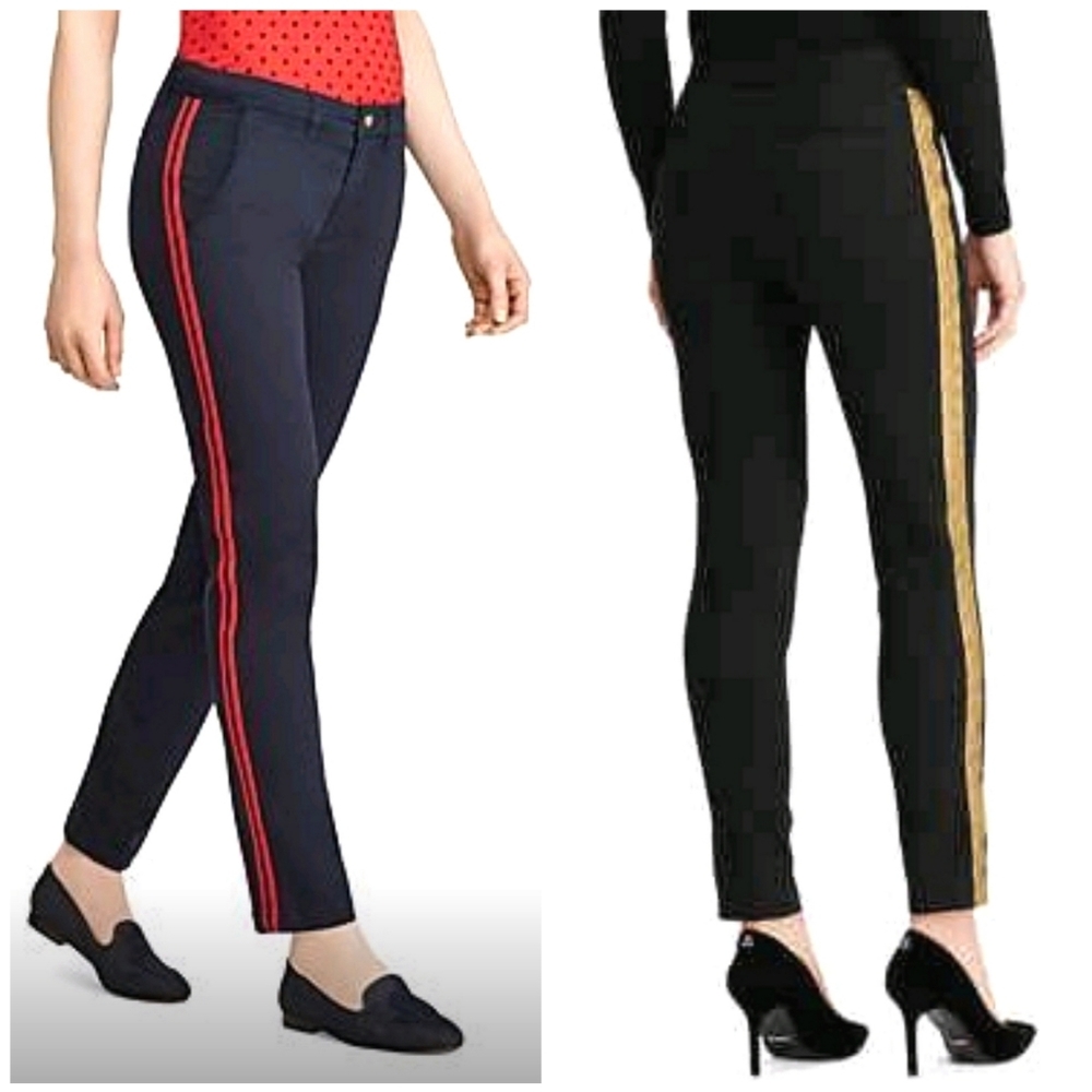 NWT Lauren Ralph Lauren Track Stripe Ankle Pant Sm - Picture 3 of 7